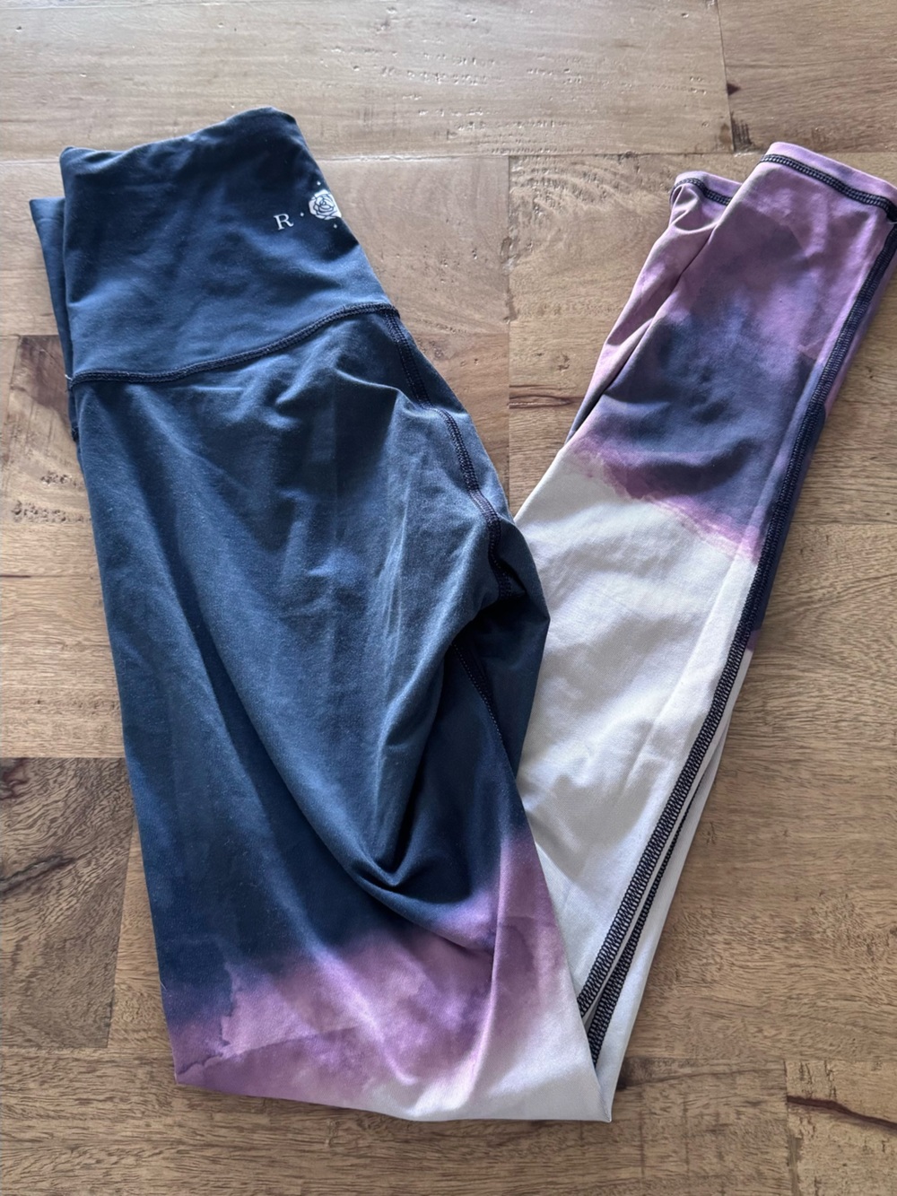 Rose Buddha Kids Tie-Dye Purple Ombre Leggings